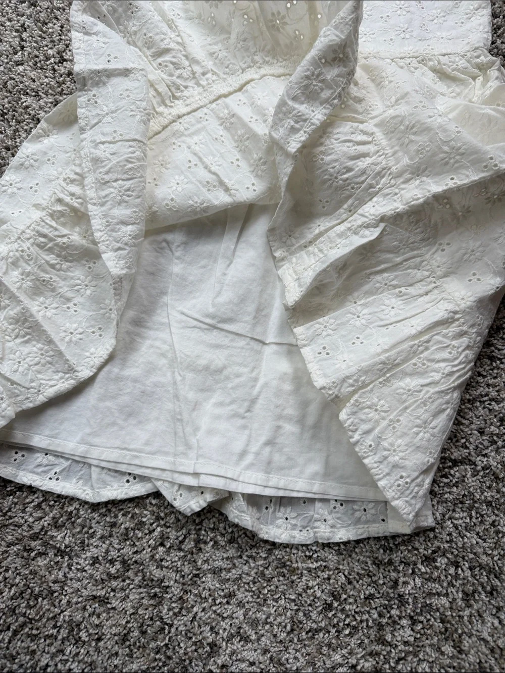 NWT Gymboree Girls' cream Eyelet Ruffle Sundress size 6